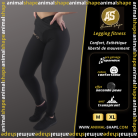 Legging BLACK and GOLD for Ladies ANIMAL SHAPE